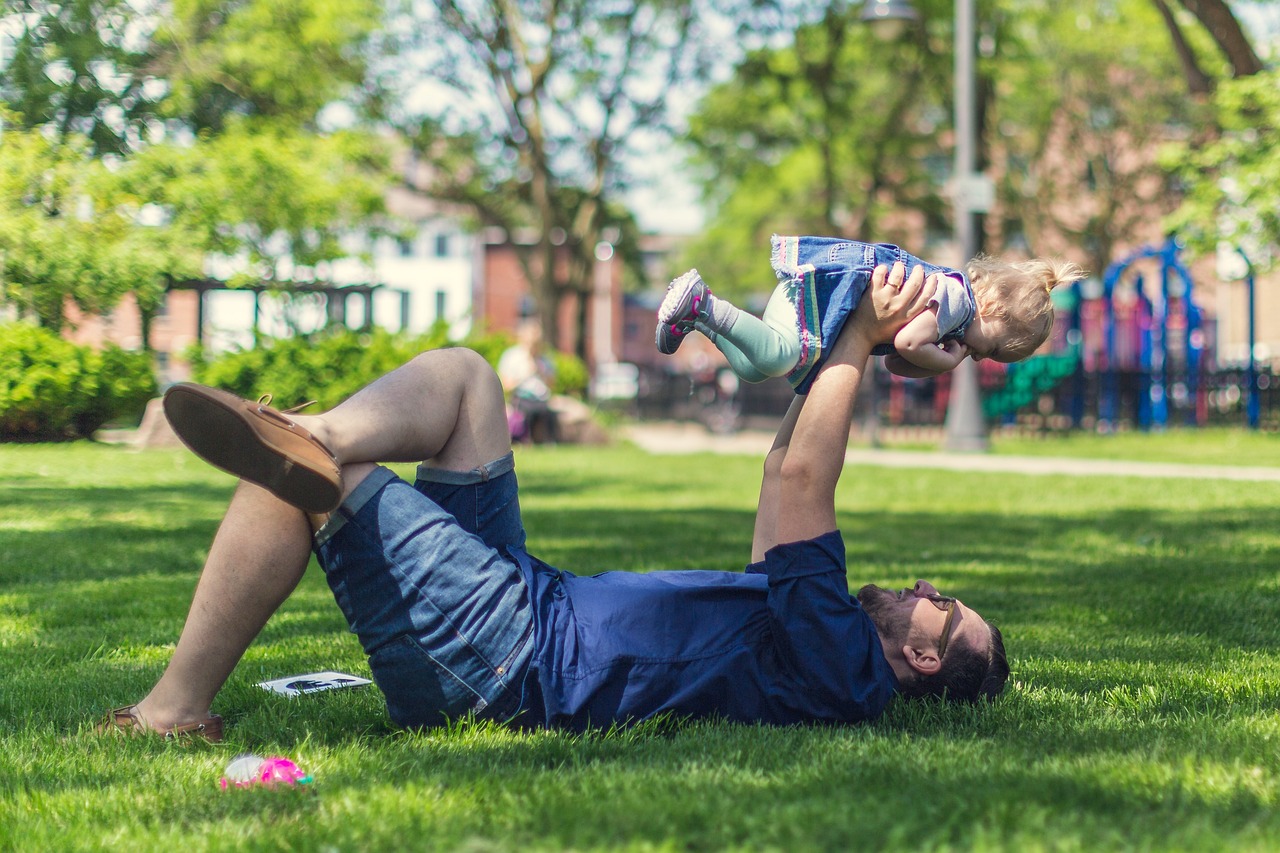 father, man on lawn